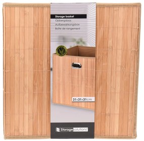 Úložný box Bamboo, 30,5x31x31 cm, hnedá