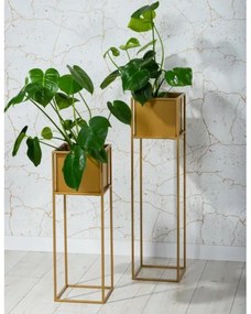 Stojan na kvety 90x24 cm zlatá