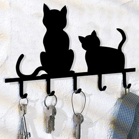 Vešiak na kľúče Mačky 20 x 2 x 15 cm