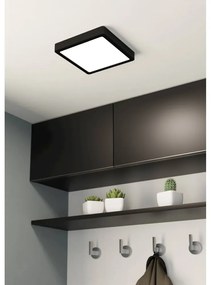 Čierne LED stropné svietidlo 21x21 cm FUEVA 5 – EGLO