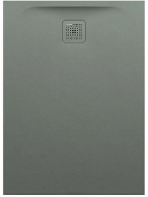 LAUFEN Pro obdĺžniková sprchová vanička z materiálu Marbond, odtok na kratšej strane, 1100 x 800 x 33 mm, betónová šedá, H2129540790001