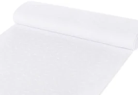 Biante Teflónový okrúhly obrus TF-011 Popínavé lístky - studená biela Ø 110 cm