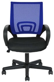 Kancelárska otočná stolička s podrúčkami v rôznych farbách- modrá