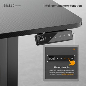 Výškovo Nastaviteľný Stôl Diablo X-Tensio 1600 Čierny