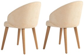 Sada jedálenských stoličiek Bentley Beige andLight Oak, 2 ks