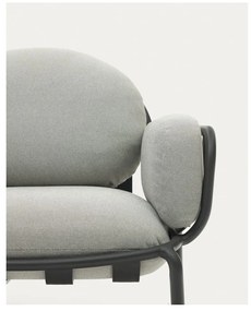 Sivé kovové záhradné kreslo Joncols – Kave Home