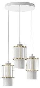Luster na lanku BLANCO 3xE27/60W/230V biela