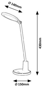 Rabalux - LED Stmievateľná dotyková stolná lampa LED/10W/230V 3000-6000K