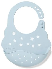 BABY ONO Nastaviteľný silikónový podbradník s kapsičkou Baby Ono sivý