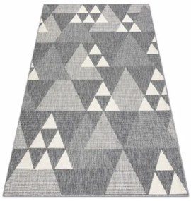 Koberec SPRING 20409332 trojuholníky - sivý