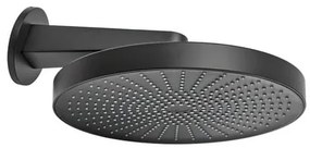 Hlavová sprcha SAT na stenu vrátane sprchového ramená čierna matná SATBSHS81SETC