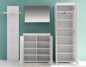 Skriňa so zrkadlom Amanda 127, lesklá biela