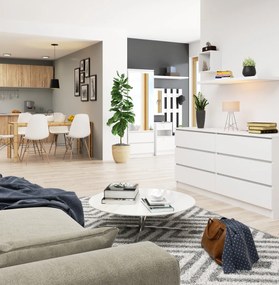 Komoda Rollo V 160 cm biela matná