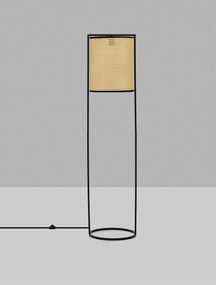 LED prírodno-čierna stojaca lampa Erto