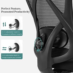 Kancelárska stolička, polohovateľná, 114-123,5x72cm, čierna