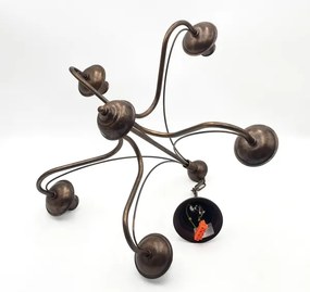 Luster na reťazi ANTON 5xE14/15W/230V bronzový