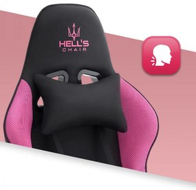 Herné kreslo Rainbow Pink-Black Mesh