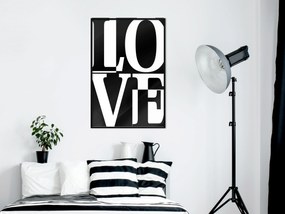 Artgeist Plagát - Black and White Love [Poster] Veľkosť: 40x60, Verzia: Čierny rám s passe-partout