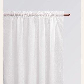 Záclona La Rossa bielej farby na riasiacou páskou 140 x 240 cm