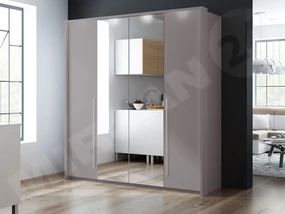 Skriňa Posero 210, Farby: lava / zrkadlo