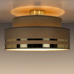 Stropné svietidlo TAMI 1xE27/60W/230V pr. 40 cm hnedá/zlatá