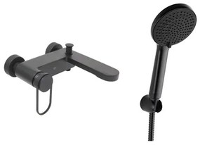 Vaňová batéria SAT Fusion s vaňovým setom 150 mm čierna matná SATBSFU222KPCCSET, 1 ks