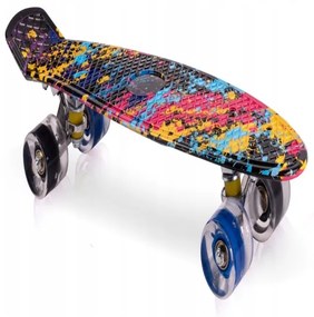 Svietiaci skateboard LED RGB KOLIESKA