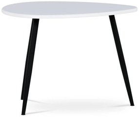 Autronic - Konferenční stůl, MDF deska, bilý matt, černý kov - AF-3011 WT