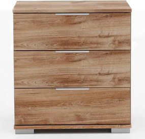 Nočný stolík Easy Plus, 3 zásuvky, dub doskový