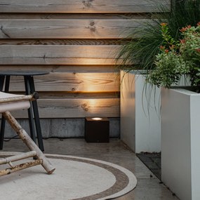 Priemyselné záhradné reflektorové svetlo hrdzavohnedé štvorcové IP65 AR111 - Lennard