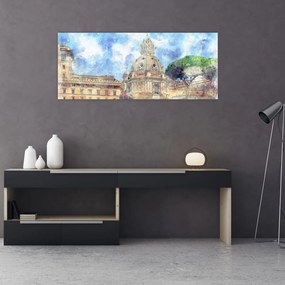 Obraz - Kostol Santa Maria di Loreto, Rím, Taliansko (120x50 cm)