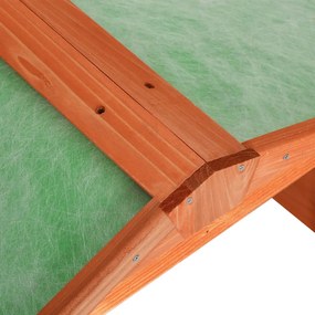 Garáž na robotickú kosačku 72x87x50 cm jedľový masív