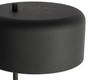 Retro stojaca lampa čierna so zlatým vnútrom - Jinte