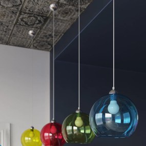 Závesné svietidlo Ball, 1x zelené sklenené tienidlo
