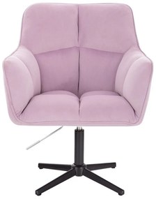 LuxuryForm DESIGN Kreslo AMALFI VELUR na čiernom kríži - levanduľa