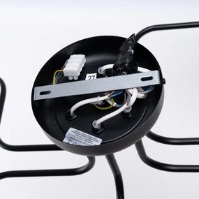 Sollux SL.1447 - Prisadený luster VECTOR 6xE27/15W/230V čierna