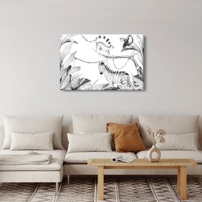 Obraz - Akvarelová džungľa (90x60 cm)