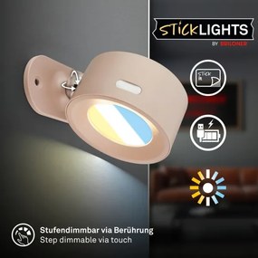 Briloner 3896011 - LED stmievateľné nabíjateľné nástenné svietidlo LED/1,6W/5V 1500 mAh béžová