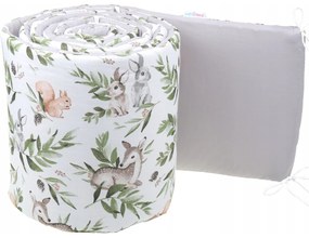 BabiM Mantinel do postieľky Baby 2Side 180x30 Farba: srnka-zajačik-veverička