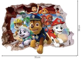 Samolepka na stenu "PAW Patrol" 50x70 cm