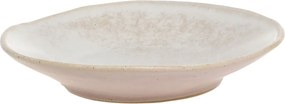 Béžovo-ružový rustikálny dezertný tanier Valence Dusty Rose - Ø 19*4 cm