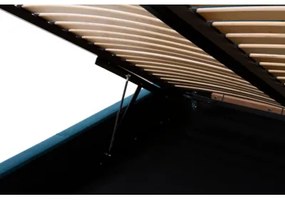 Čalúnená velúrová posteľ FABRIZZIO MAXI P 160 x 200 s roštom a úložným priestorom