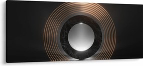 Obraz - Abstrakcia, mesiac nad vodou (120x50 cm)