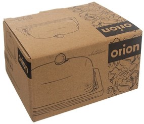 Biela porcelánová nádobka na maslo s bambusovou táckou Orion Whiteline