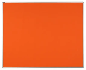Textilná nástenka ekoTAB v hliníkovom ráme, 1500 x 1200 mm, oranžová