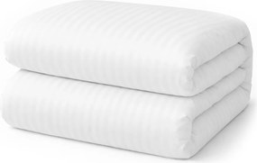 BAVLNENÉ OBLIEČKY STRIPES1 200X220 CM BIELE