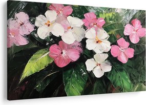 Obraz - Ružové a biele kvety (90x60 cm)