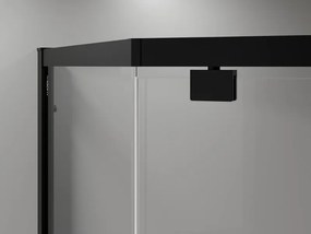 Mexen Exo, päťuholníková sprchová kabína výklopná, 100x90 cm, transparentné sklo, čierna, 812-100-090-70-00