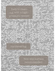Vnútorný a vonkajší behúň v sivej a slonovinovej farbe 80x250 cm Duet Kona – NORTHRUGS