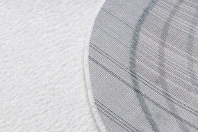 Koberec FUSION Shape  5707 biely / tmavozelený